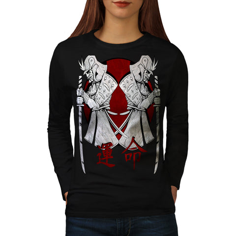Japan Warrior Art Womens Long Sleeve T-Shirt