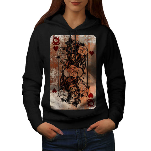 Gothic Heart Queen Womens Hoodie