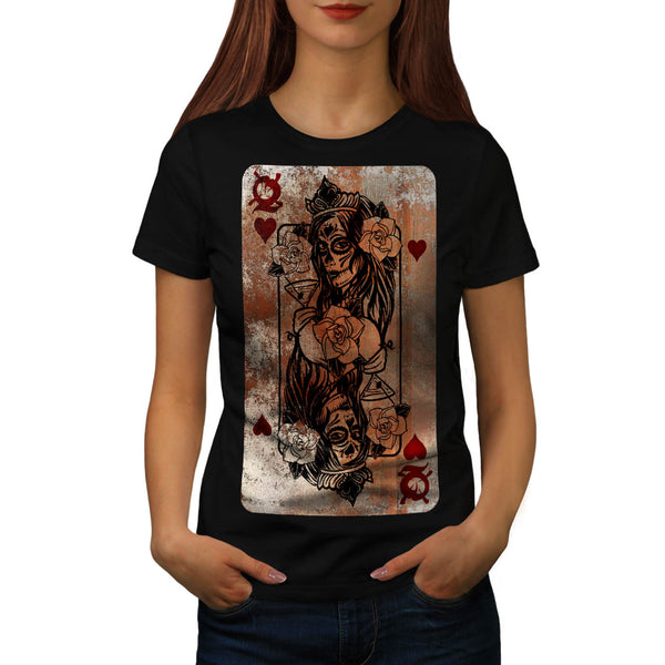 Gothic Heart Queen Womens T-Shirt