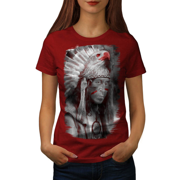 Tribal Indian Man Womens T-Shirt