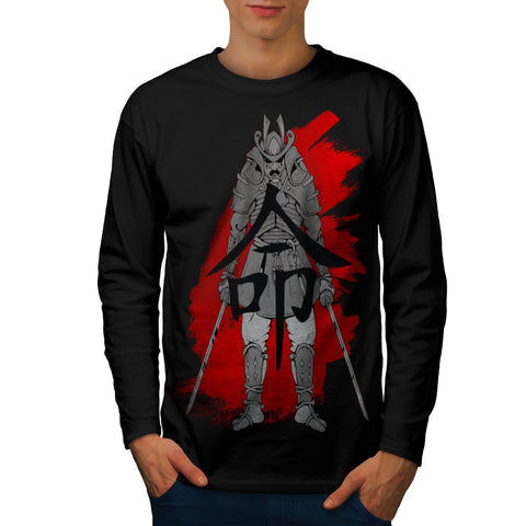 Japanese Warrior Mens Long Sleeve T-Shirt