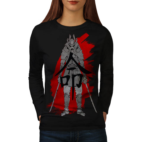 Japanese Warrior Womens Long Sleeve T-Shirt