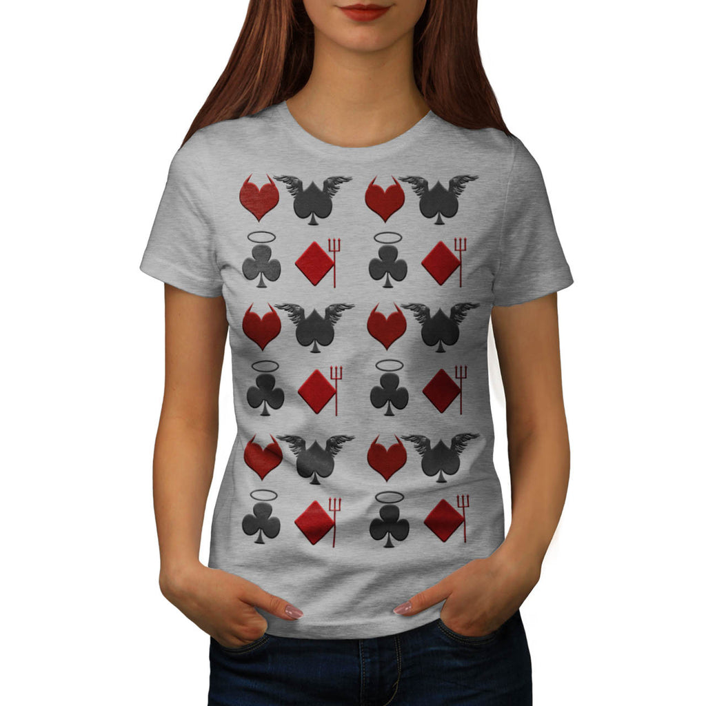 Playing Card Theme Womens T-Shirt