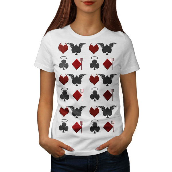 Playing Card Theme Womens T-Shirt