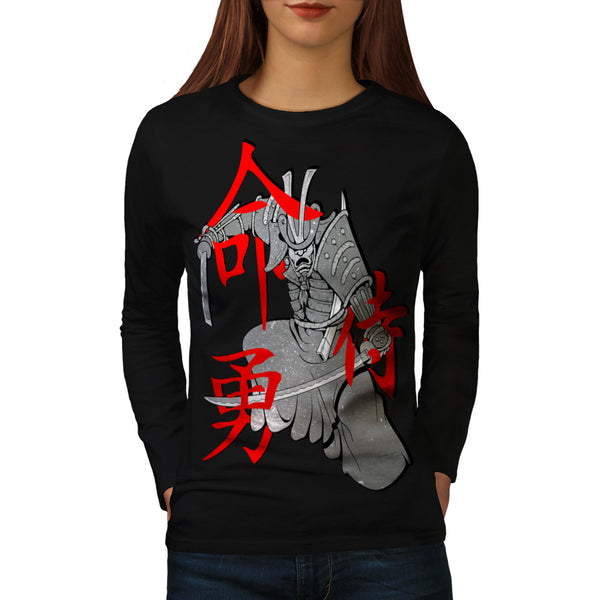 Oriental Samurai Womens Long Sleeve T-Shirt