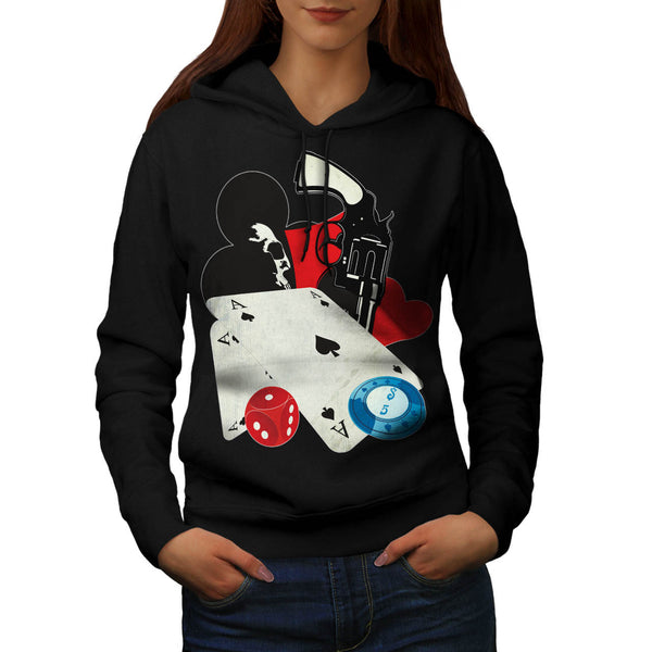 Dangerous Card Game Womens Hoodie