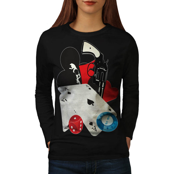 Dangerous Card Game Womens Long Sleeve T-Shirt