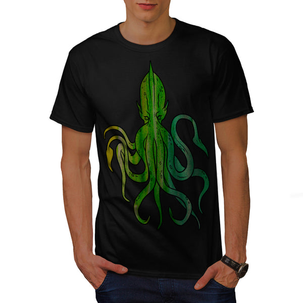 Green Octopus King Mens T-Shirt