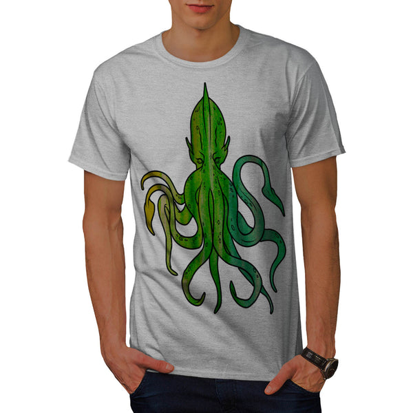 Green Octopus King Mens T-Shirt