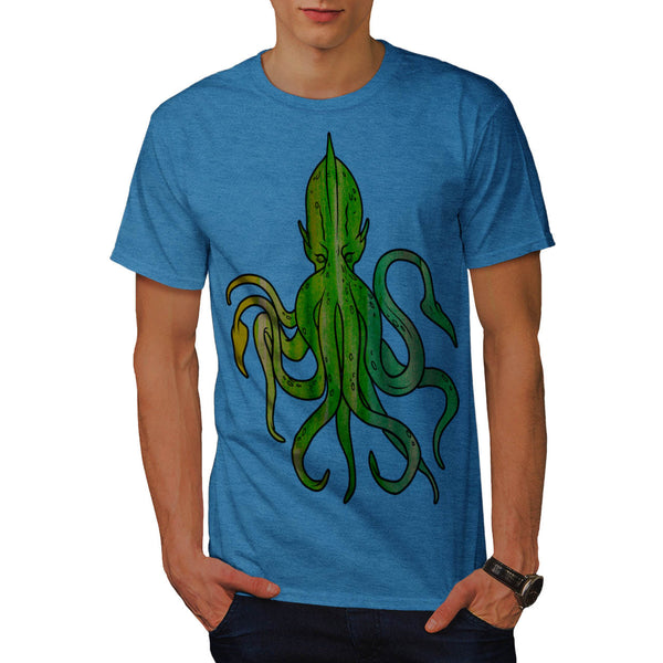 Green Octopus King Mens T-Shirt