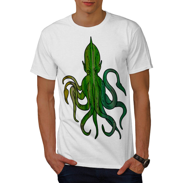 Green Octopus King Mens T-Shirt