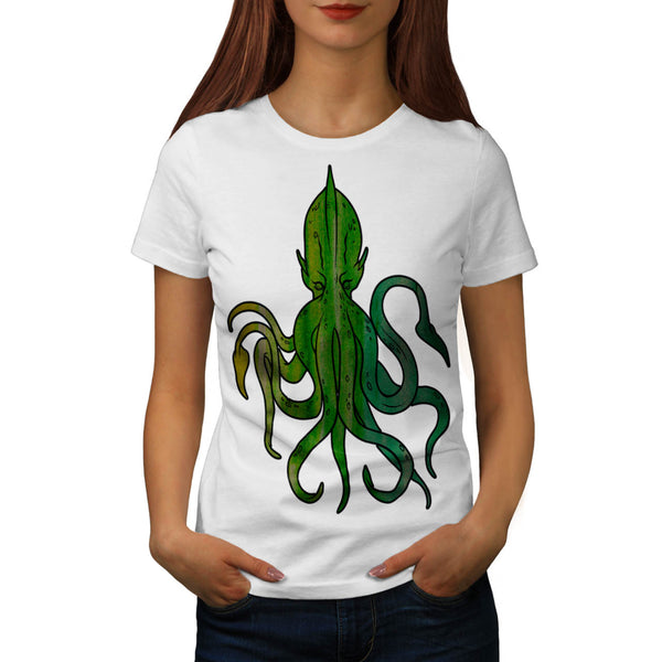 Green Octopus King Womens T-Shirt