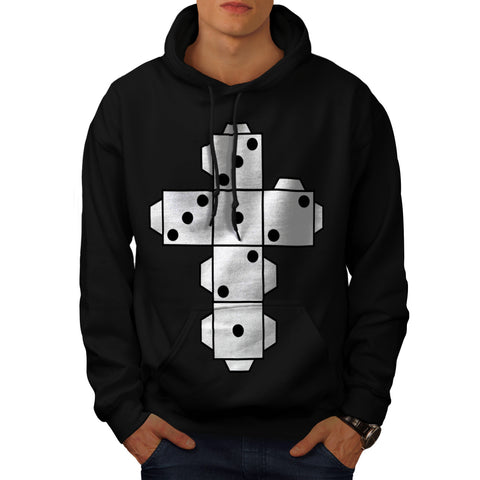 Playing Dice Cross Mens Hoodie