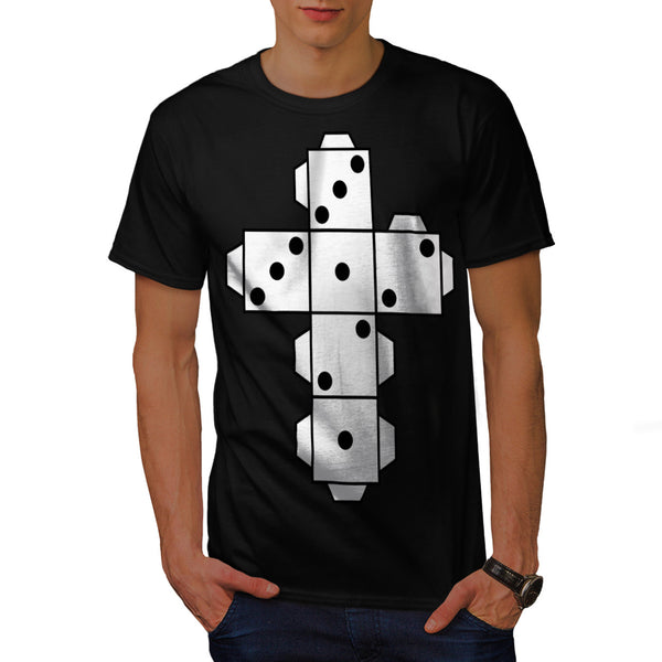 Playing Dice Cross Mens T-Shirt