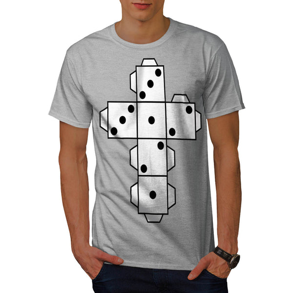 Playing Dice Cross Mens T-Shirt