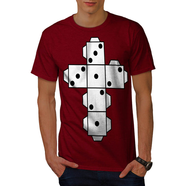 Playing Dice Cross Mens T-Shirt