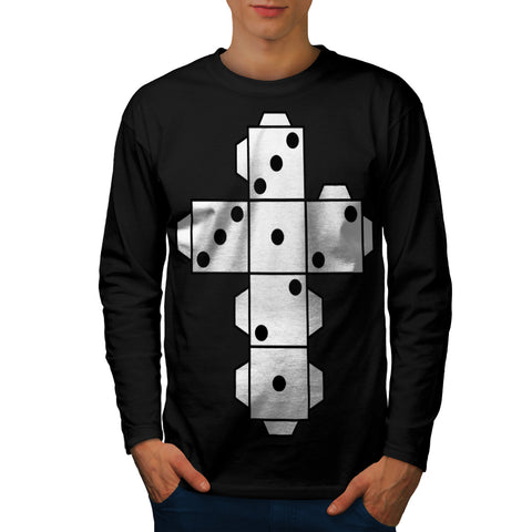 Playing Dice Cross Mens Long Sleeve T-Shirt