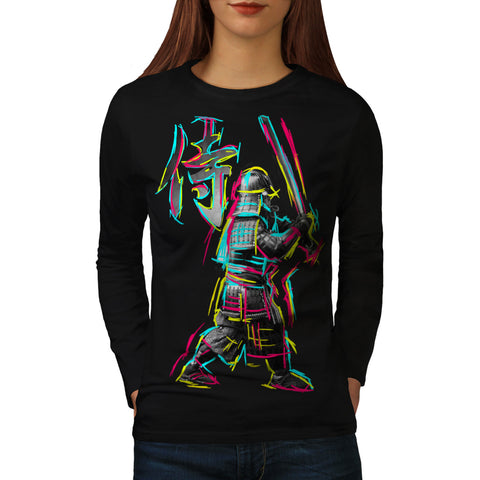 Colourful Samurai Womens Long Sleeve T-Shirt