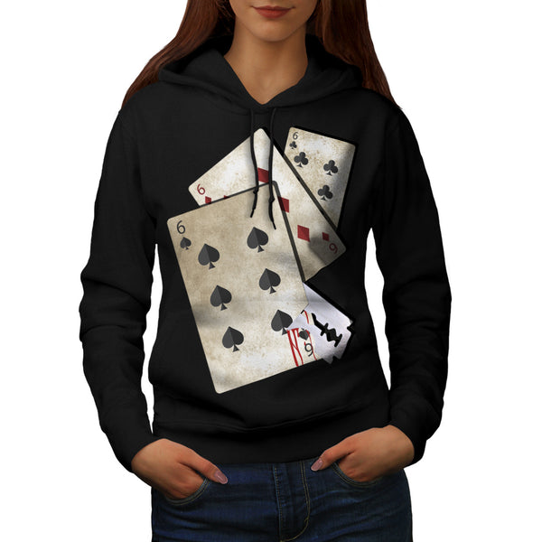 Razor Blade Gamble Womens Hoodie