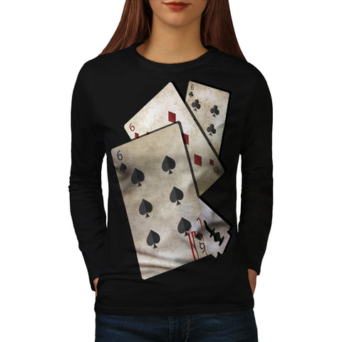 Razor Blade Gamble Womens Long Sleeve T-Shirt