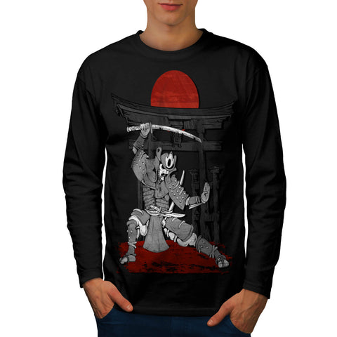 Japanese Fight Dance Mens Long Sleeve T-Shirt