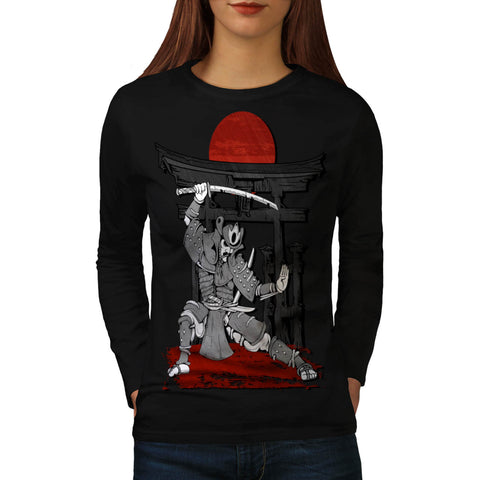 Japanese Fight Dance Womens Long Sleeve T-Shirt