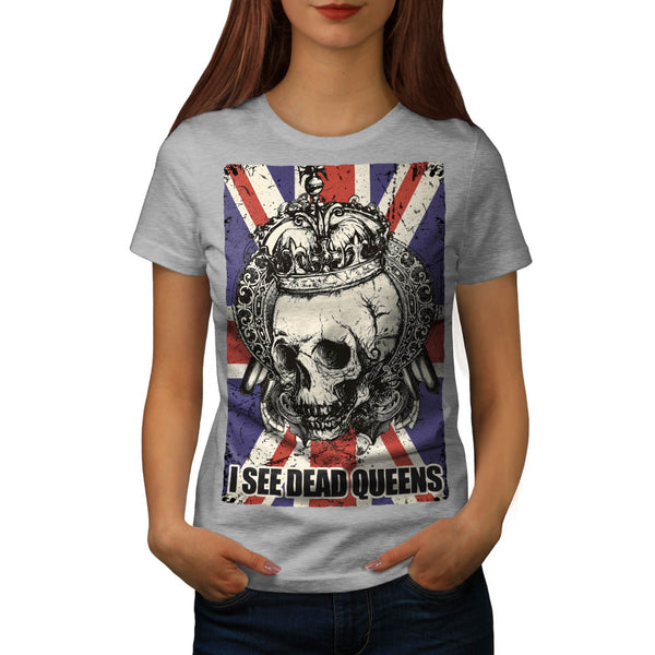 Skull Queen England Womens T-Shirt