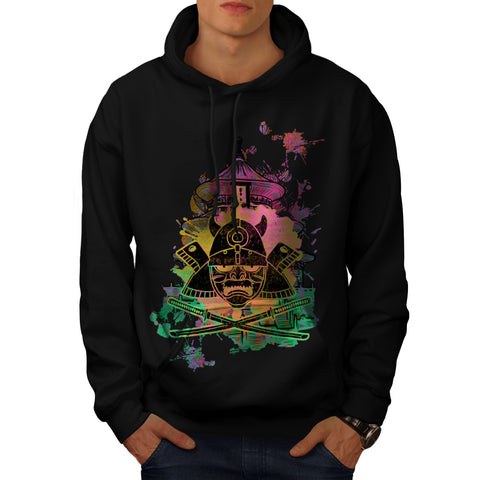 Japanese Sword Mask Mens Hoodie