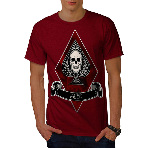 Ace Card Skeleton Mens T-Shirt
