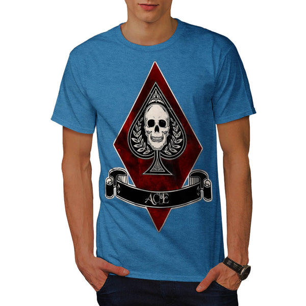 Ace Card Skeleton Mens T-Shirt