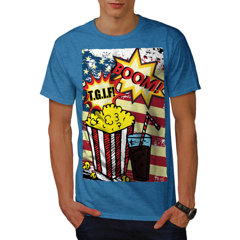 TGIF Popcorn Comic Mens T-Shirt