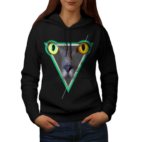 Furious Cat Look Womens Hoodie