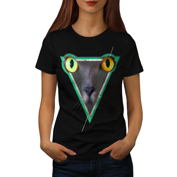 Furious Cat Look Womens T-Shirt