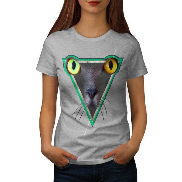 Furious Cat Look Womens T-Shirt