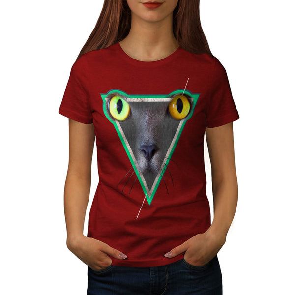 Furious Cat Look Womens T-Shirt