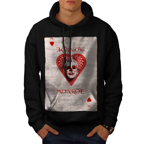 Monroe Heart Skull Mens Hoodie