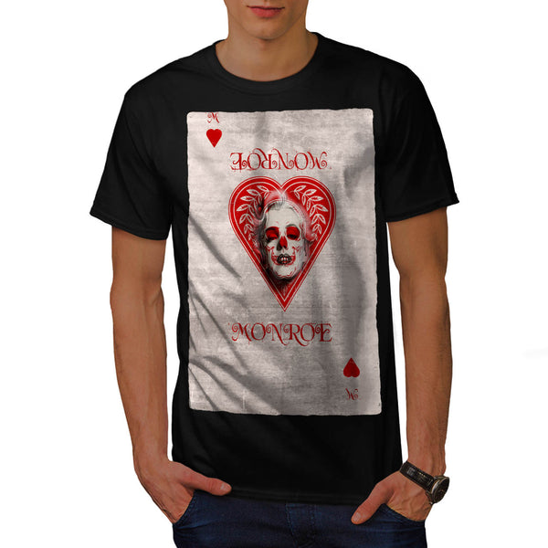 Monroe Heart Skull Mens T-Shirt