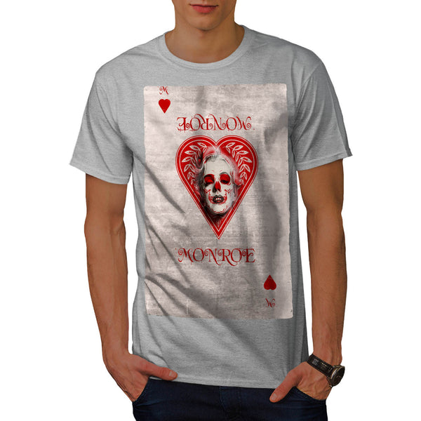 Monroe Heart Skull Mens T-Shirt