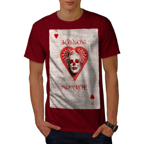 Monroe Heart Skull Mens T-Shirt