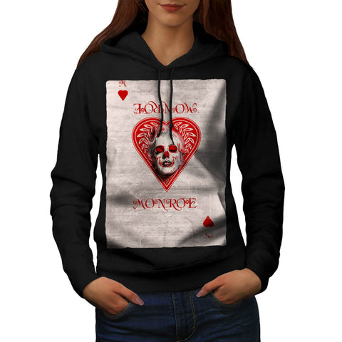 Monroe Heart Skull Womens Hoodie