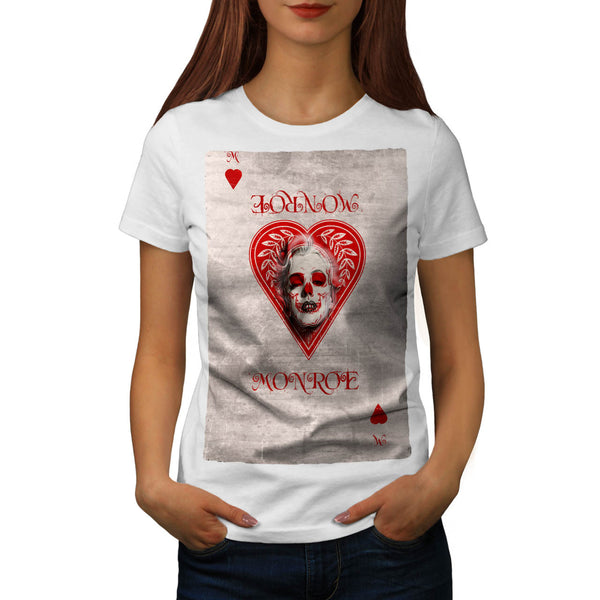 Monroe Heart Skull Womens T-Shirt