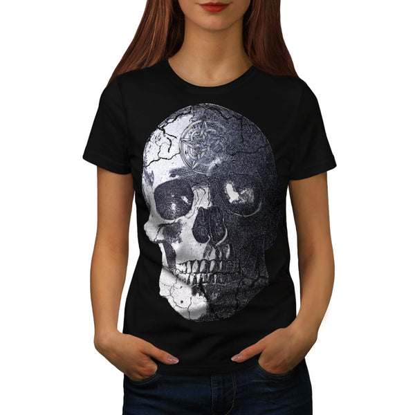 Skull Head War Eyes Womens T-Shirt