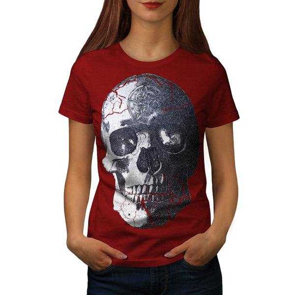 Skull Head War Eyes Womens T-Shirt