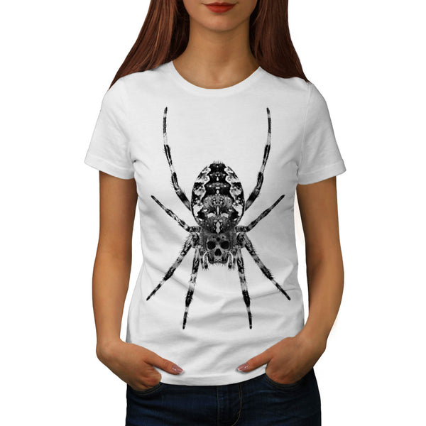 Spider Skull Face Womens T-Shirt