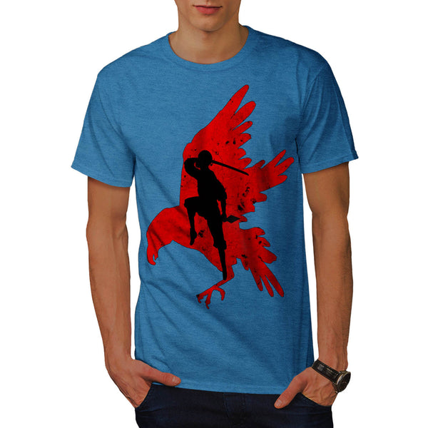 Bird Samurai Shape Mens T-Shirt