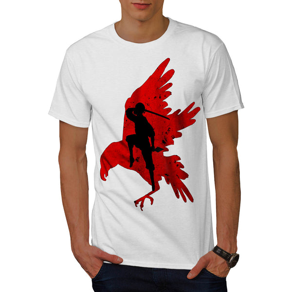 Bird Samurai Shape Mens T-Shirt