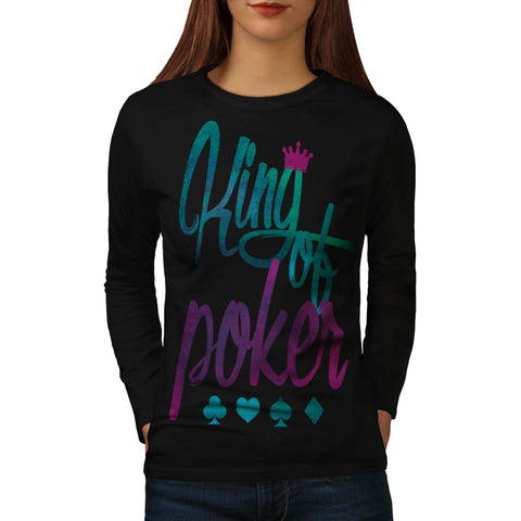 King Of Poker Crown Womens Long Sleeve T-Shirt