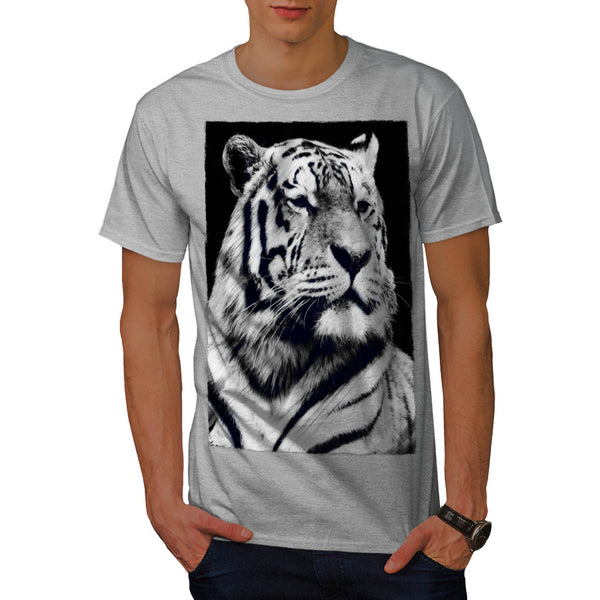 Magnific Grey Tiger Mens T-Shirt