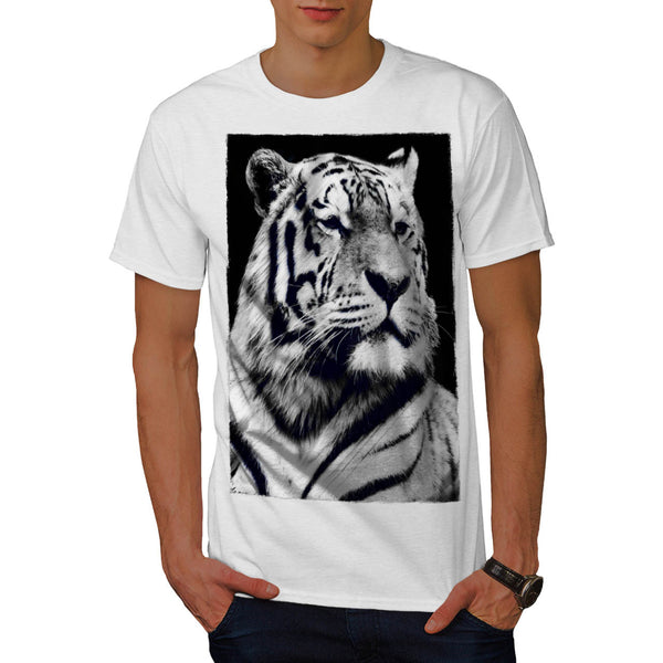 Magnific Grey Tiger Mens T-Shirt