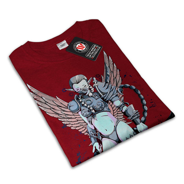 Angelic Lady Warrior Womens T-Shirt
